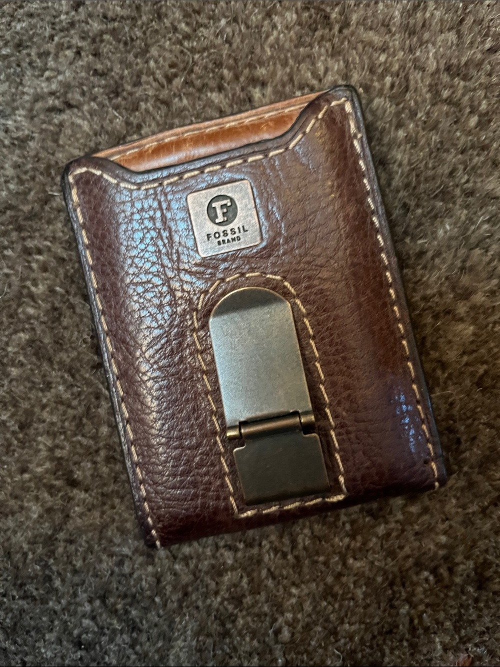 fossil men’s money clip wallet